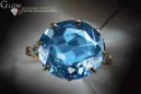 Or rose 14 carats vintage d'origine Aigue-marine Anneau Bijoux vintage vrc073r